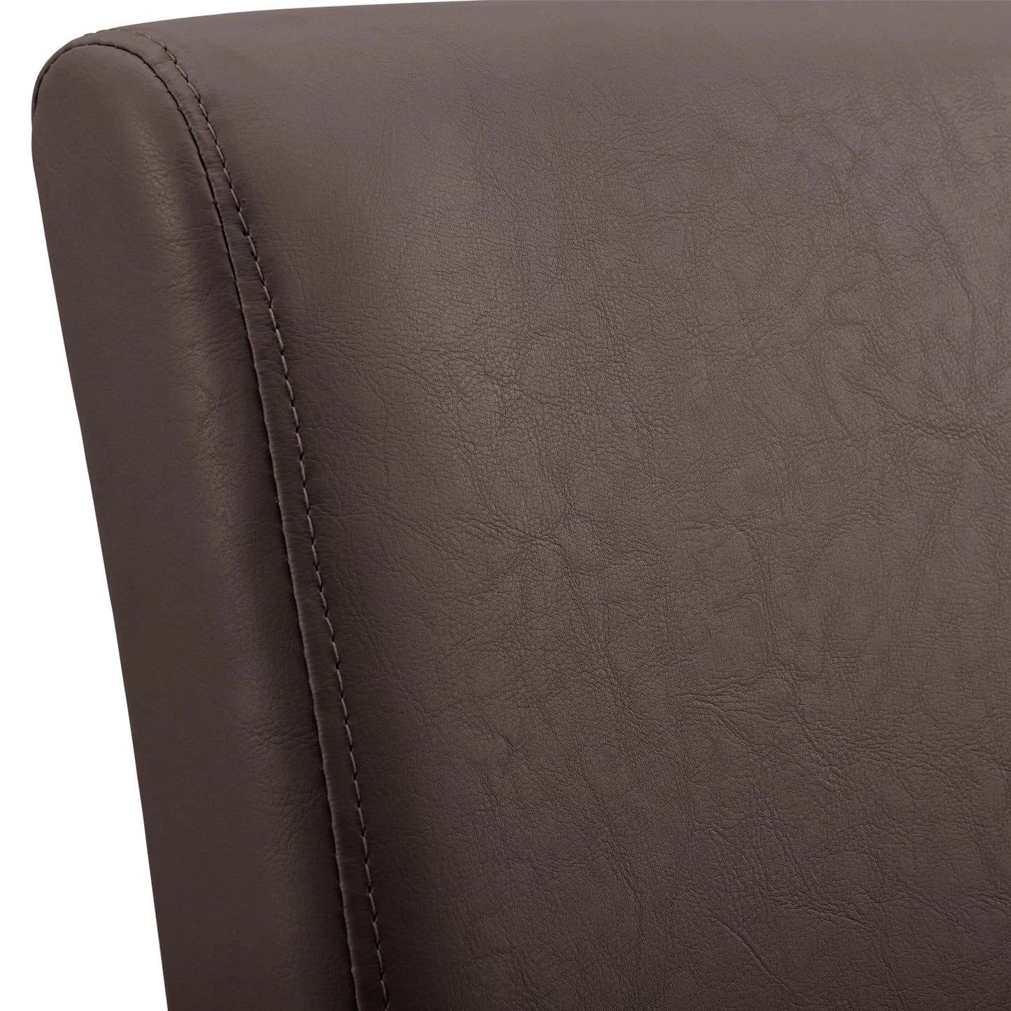 In And OutdoorMatch Eetkamerstoel Keeley - Set van 2 - Kunstleer - Bruin - Stabiele houding - Modern design Eetkamerstoel