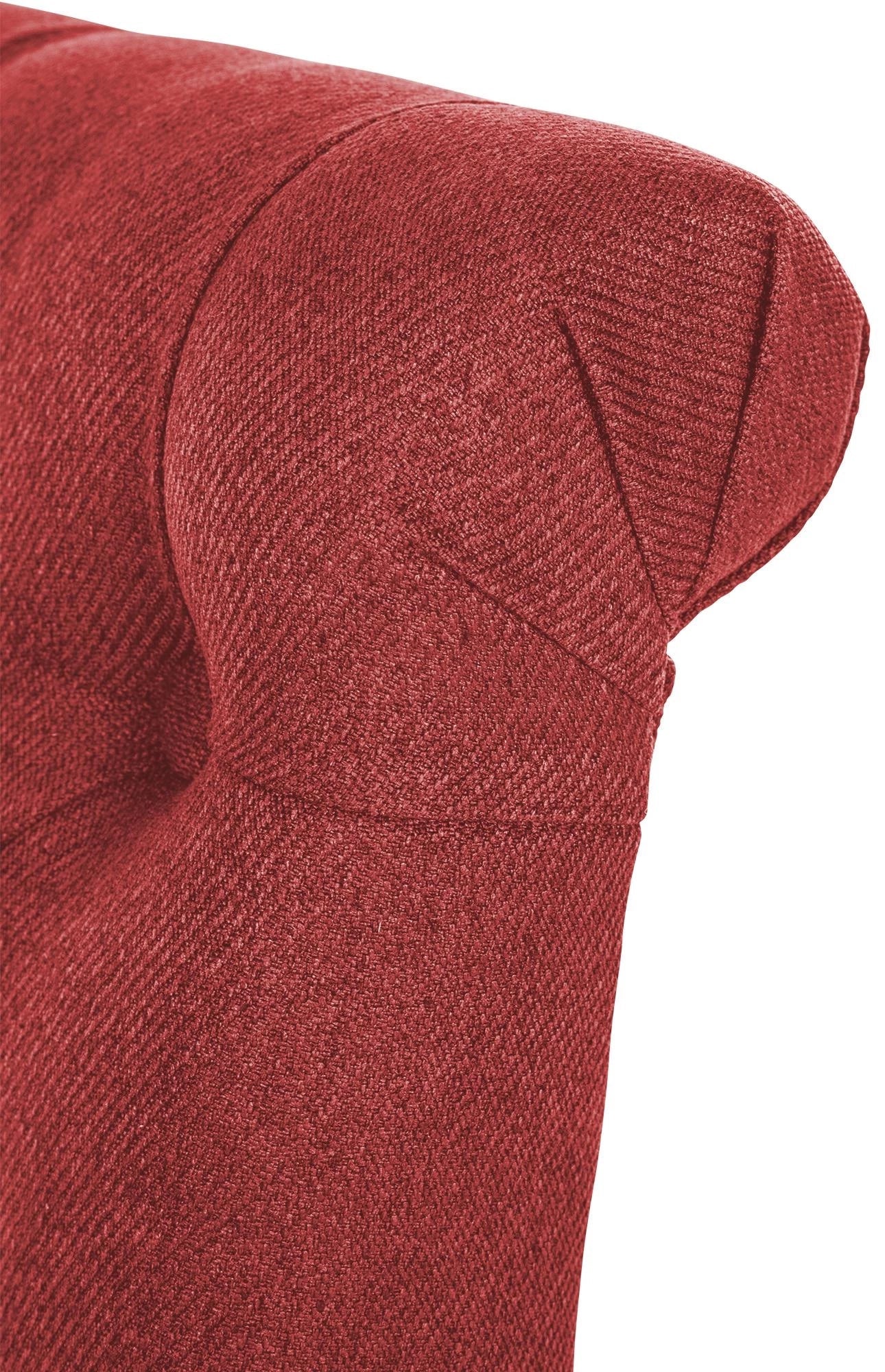 In And OutdoorMatch Eetkamerstoel Kodey - Rood - Set van 2 - Stof - Hoge kwaliteit bekleding - Tijdloze eetkamerstoel - Vintage Look Eetkamerstoel