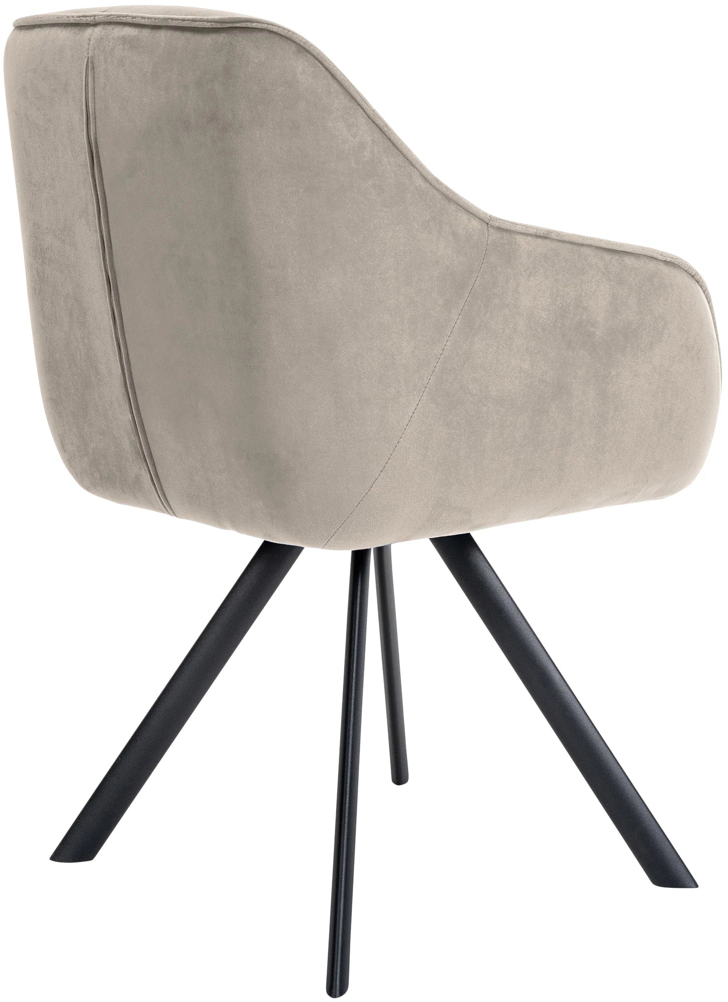 In And OutdoorMatch Eetkamerstoel Liselot - Lichtgrijs - Met Armleuningen - Fluweel - Hoge Kwaliteit Bekleding - Comfortabele en Luxe Eetkamerstoel - Vintage Look Eetkamerstoel