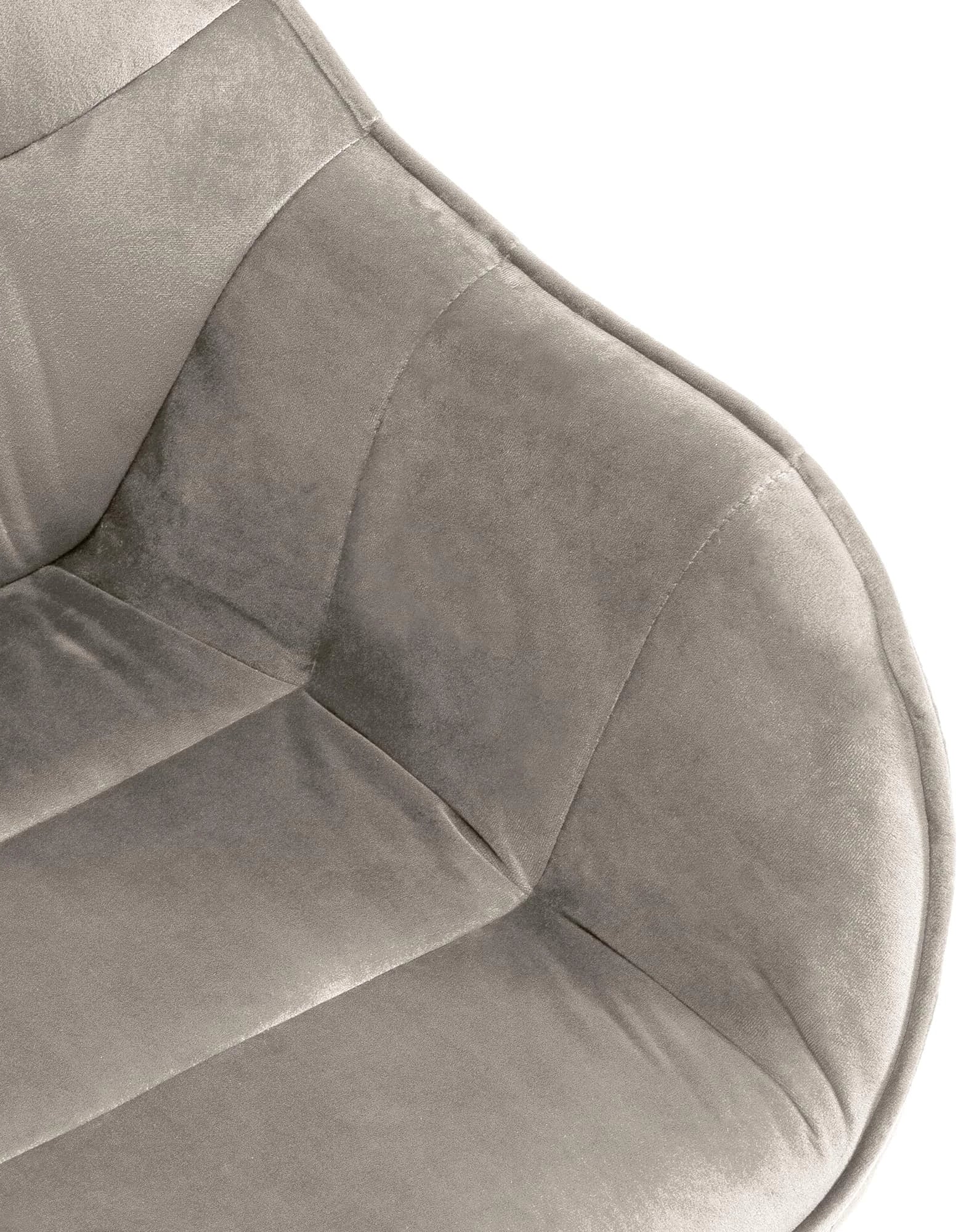 In And OutdoorMatch Eetkamerstoel Liselot - Lichtgrijs - Met Armleuningen - Fluweel - Hoge Kwaliteit Bekleding - Comfortabele en Luxe Eetkamerstoel - Vintage Look Eetkamerstoel