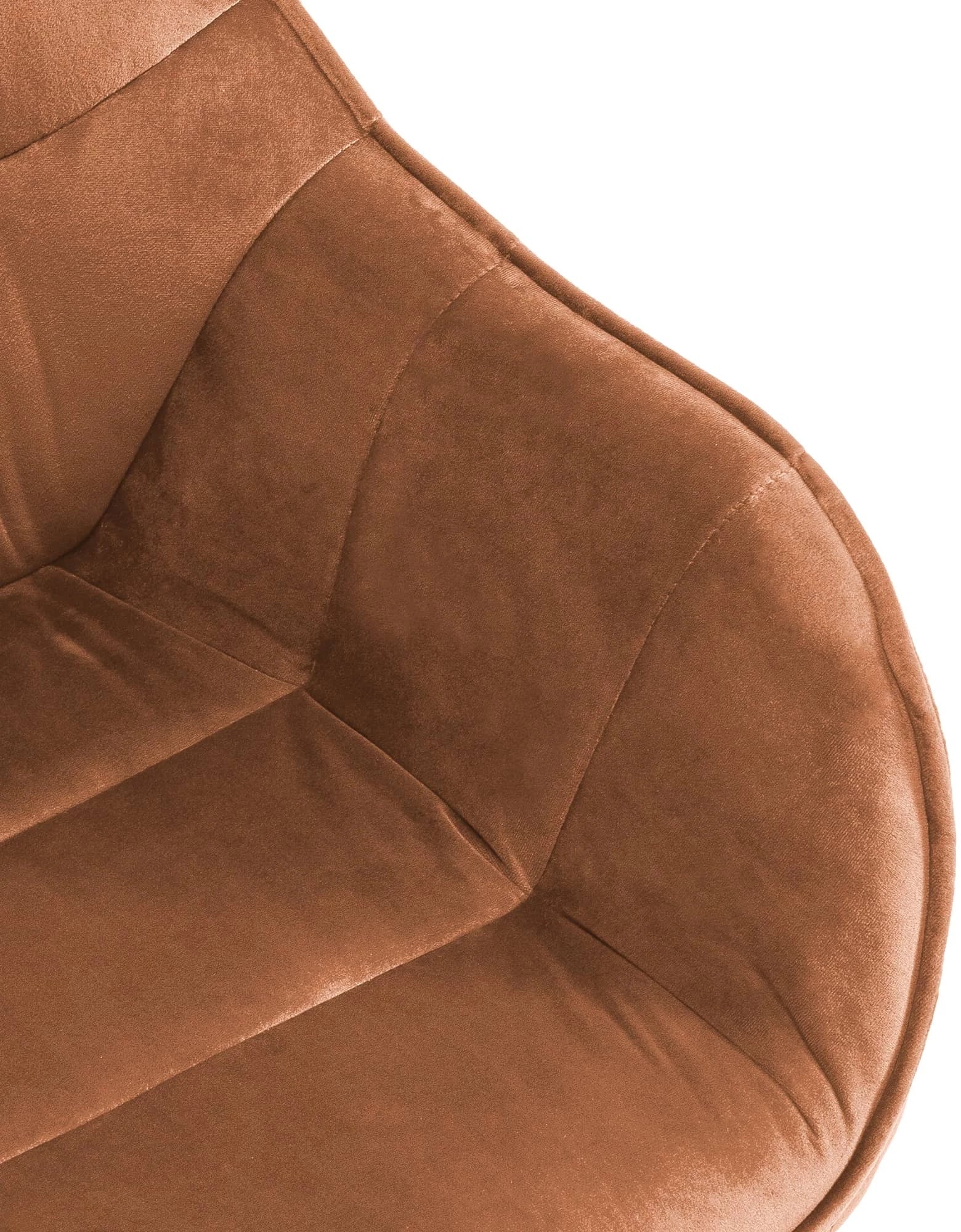 In And OutdoorMatch Eetkamerstoel Luisina - Bruin - Met Armleuningen - Fluweel - Hoge Kwaliteit Bekleding - Comfortabele en Luxe Eetkamerstoel - Vintage Look Eetkamerstoel