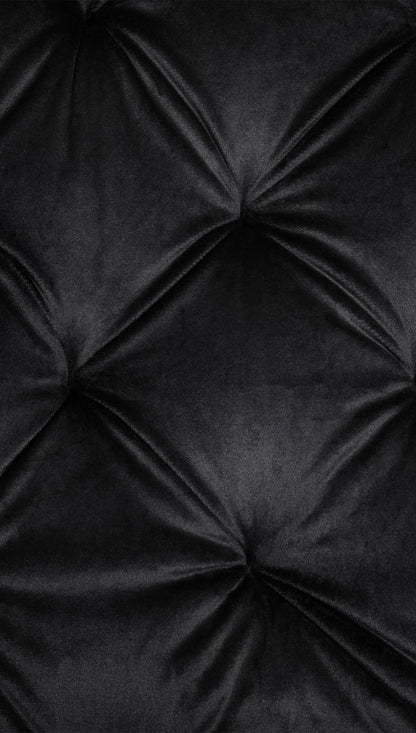 In And OutdoorMatch Eetkamerstoel Marisela - Zwart - Fluweel - Hoge Kwaliteit Bekleding - Luxe Eetkamerstoel - Vintage Look Eetkamerstoel