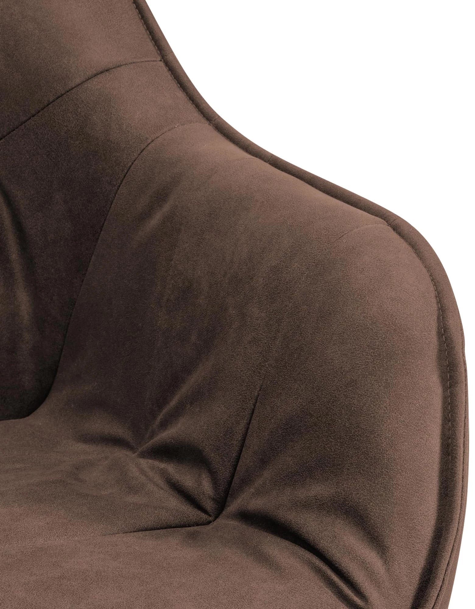 In And OutdoorMatch Eetkamerstoel Rafaela - Bruin - Met Armleuningen - Fluweel - Hoge Kwaliteit Bekleding - Comfortabele en Luxe Eetkamerstoel - Vintage Look Eetkamerstoel