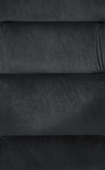 In And OutdoorMatch Eetkamerstoel Rico - Zwart - Met Armleuningen - Fluweel - Hoogwaardige Bekleding - Comfortabele en Luxe Eetkamerstoel - Vintage Look Eetkamerstoel