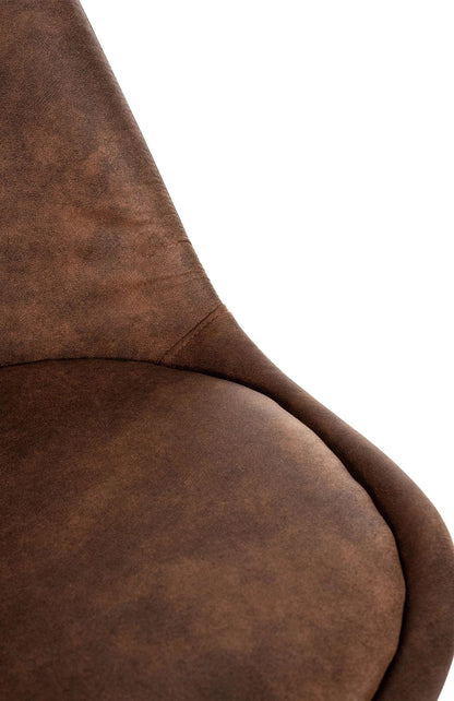 In And OutdoorMatch Eetkamerstoel Shannen - Set van 4 - Kunstleer - Hoogwaardige bekleding - Luxe Eetkamerstoel - Vintage Look - Robuust Houten Frame Eetkamerstoel