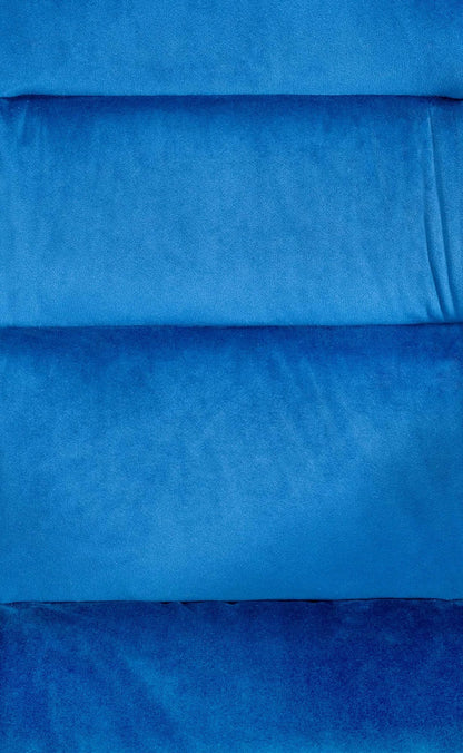 In And OutdoorMatch Eetkamerstoel Tamika - Blauw - Met Armleuningen - Fluweel - Hoge Kwaliteit Bekleding - Comfortabele en Luxe Eetkamerstoel - Vintage Look Eetkamerstoel