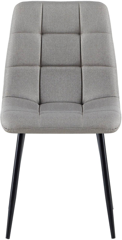 In And OutdoorMatch Eetkamerstoelen Elvis- Grijs - Set van 4 - Stof - Hoge kwaliteit bekleding - Luxe eetkamerstoelen - Moderne look Eetkamerstoel