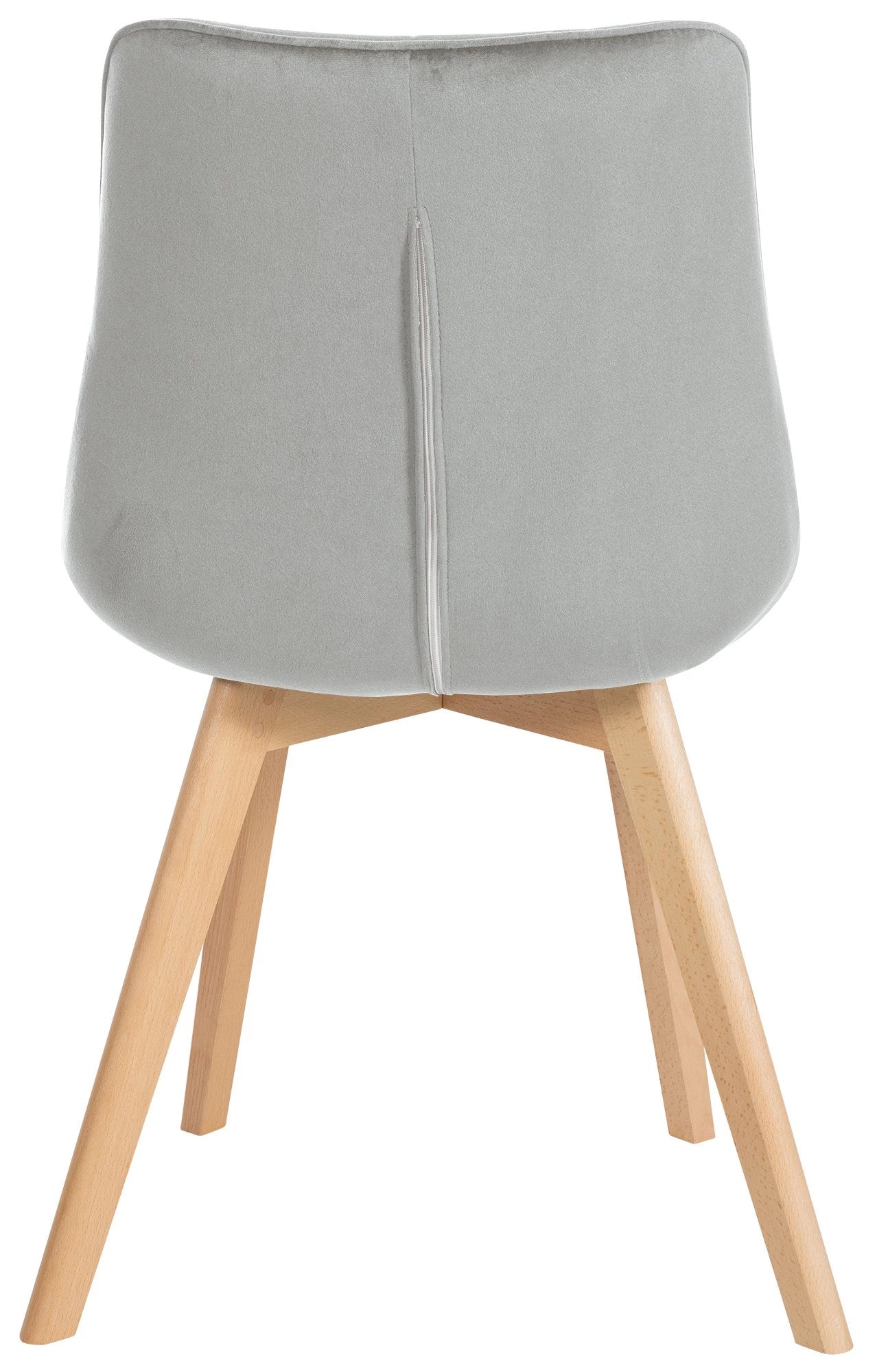 In And OutdoorMatch Eetkamerstoelen Linsie - Grijs - Set van 2 - Fluweel - Hoge kwaliteit bekleding - Deluxe Eetkamerstoelen - Exclusieve Look Eetkamerstoel