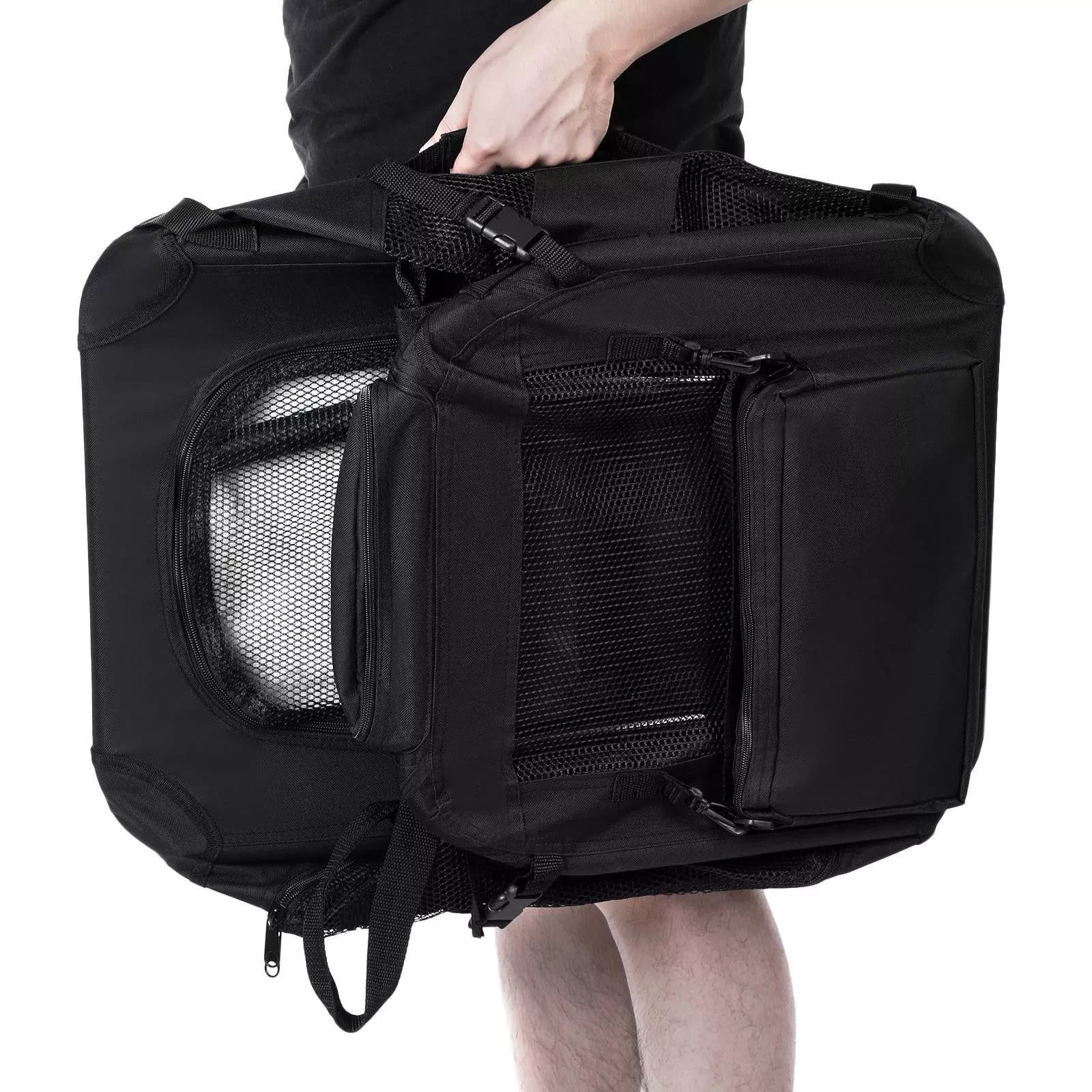 In And OutdoorMatch Hondenbench XXL deluxe Joska - Bench voor honden - Opvouwbaar - Zwart - 69x102x69cm Honden Bench