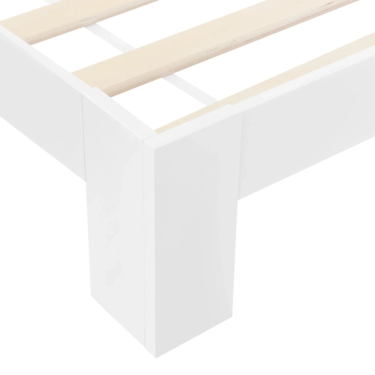 In And OutdoorMatch Houten Bed Arianna - Grenen - Met Bedbodem - 120x200 cm - Wit - Snelle Montage Eén persoon slapen