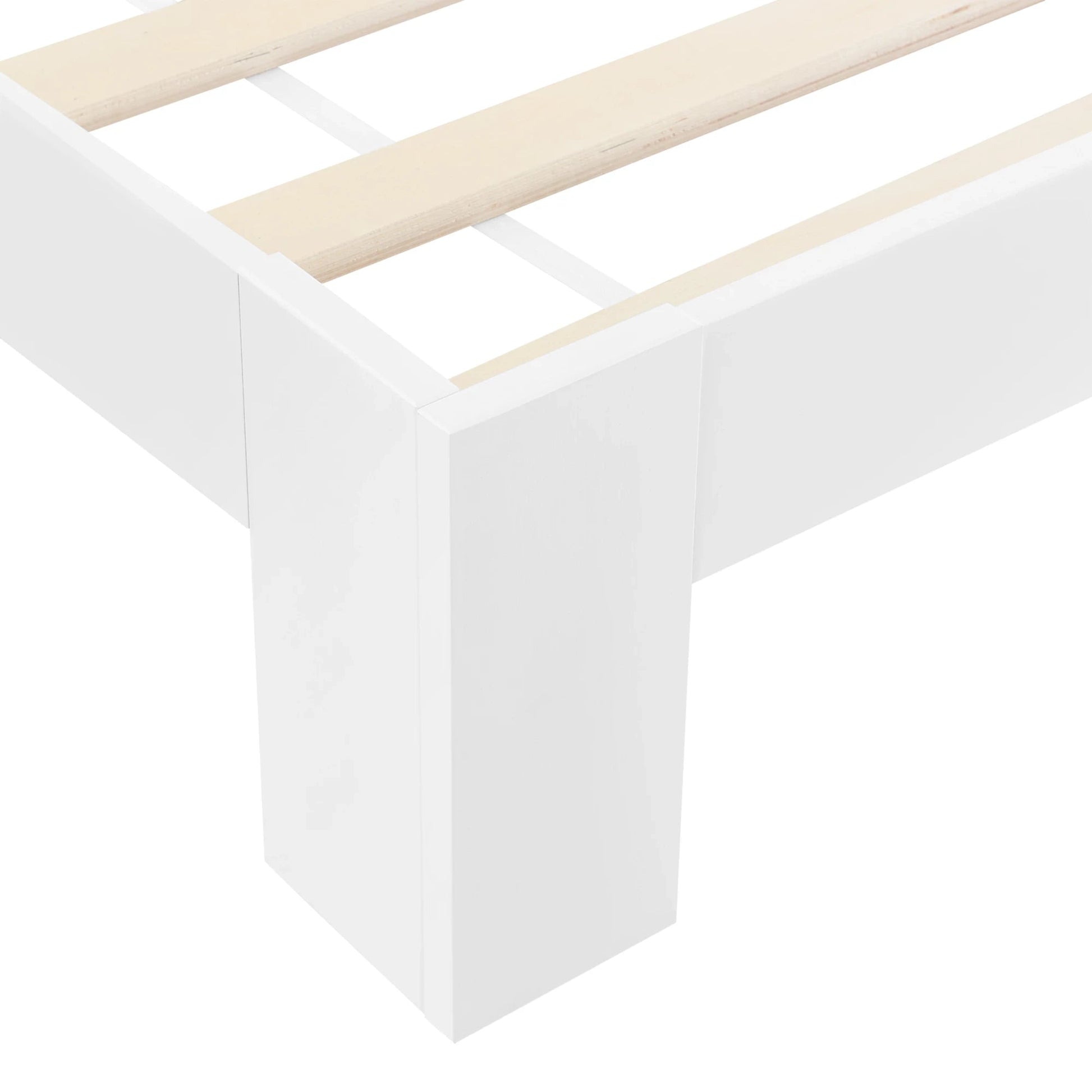 In And OutdoorMatch Houten Bed Arianna - Grenen - Met Bedbodem - 120x200 cm - Wit - Snelle Montage Eén persoon slapen