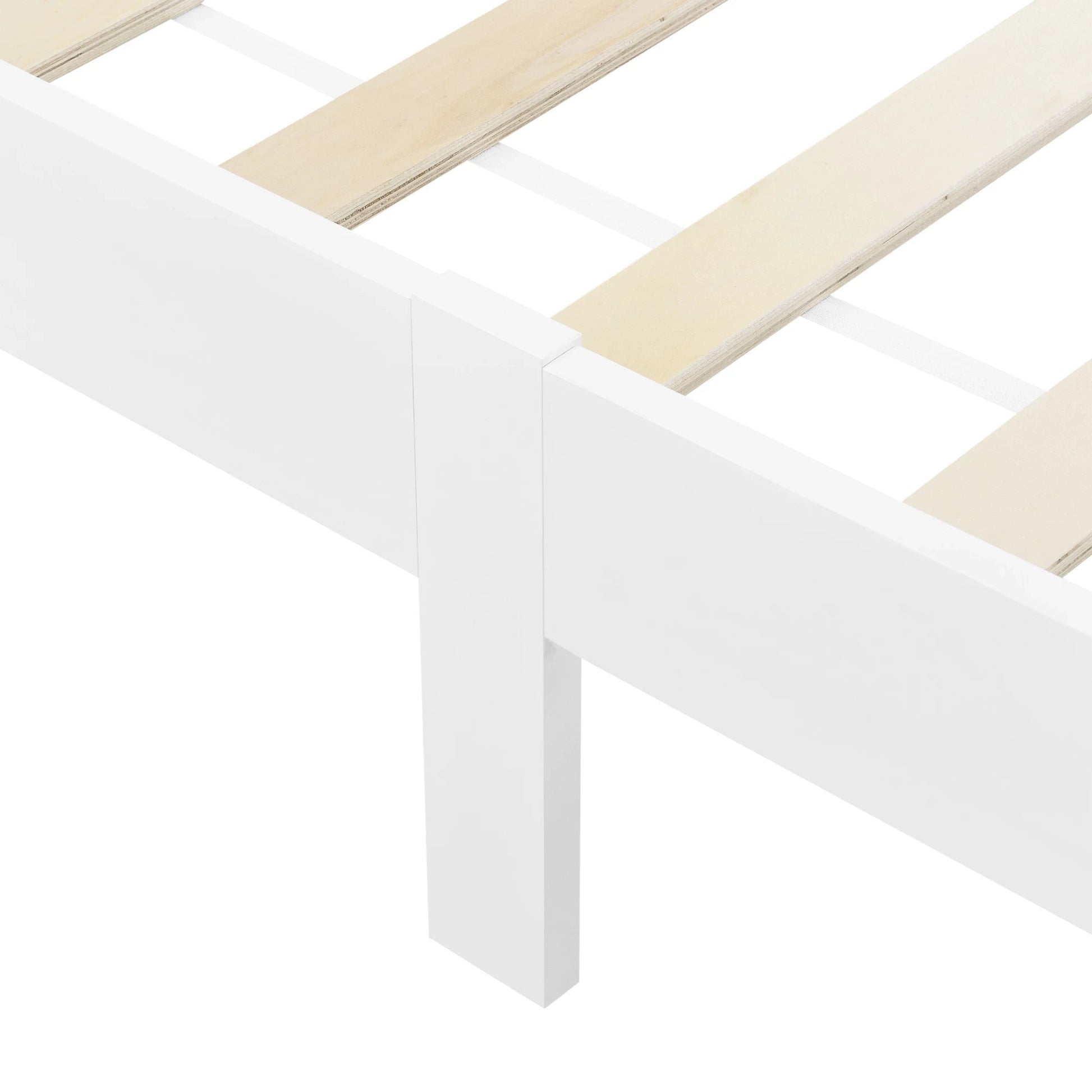 In And OutdoorMatch Houten Bed Arianna - Grenen - Met Bedbodem - 120x200 cm - Wit - Snelle Montage Eén persoon slapen