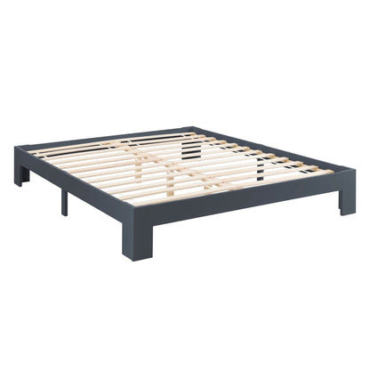 In And OutdoorMatch Houten Bed Rosendo - Grenen - Met Bedbodem - 140x200 cm - Donkergrijs - Snelle Montage bed twee personen