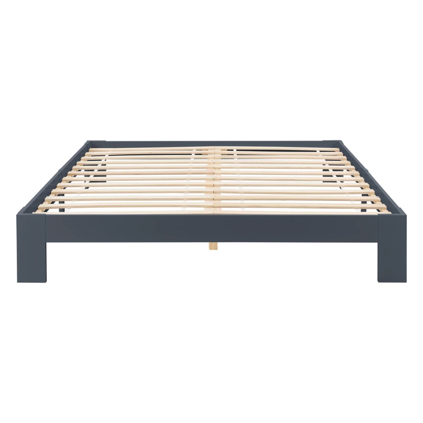 In And OutdoorMatch Houten Bed Rosendo - Grenen - Met Bedbodem - 140x200 cm - Donkergrijs - Snelle Montage bed twee personen