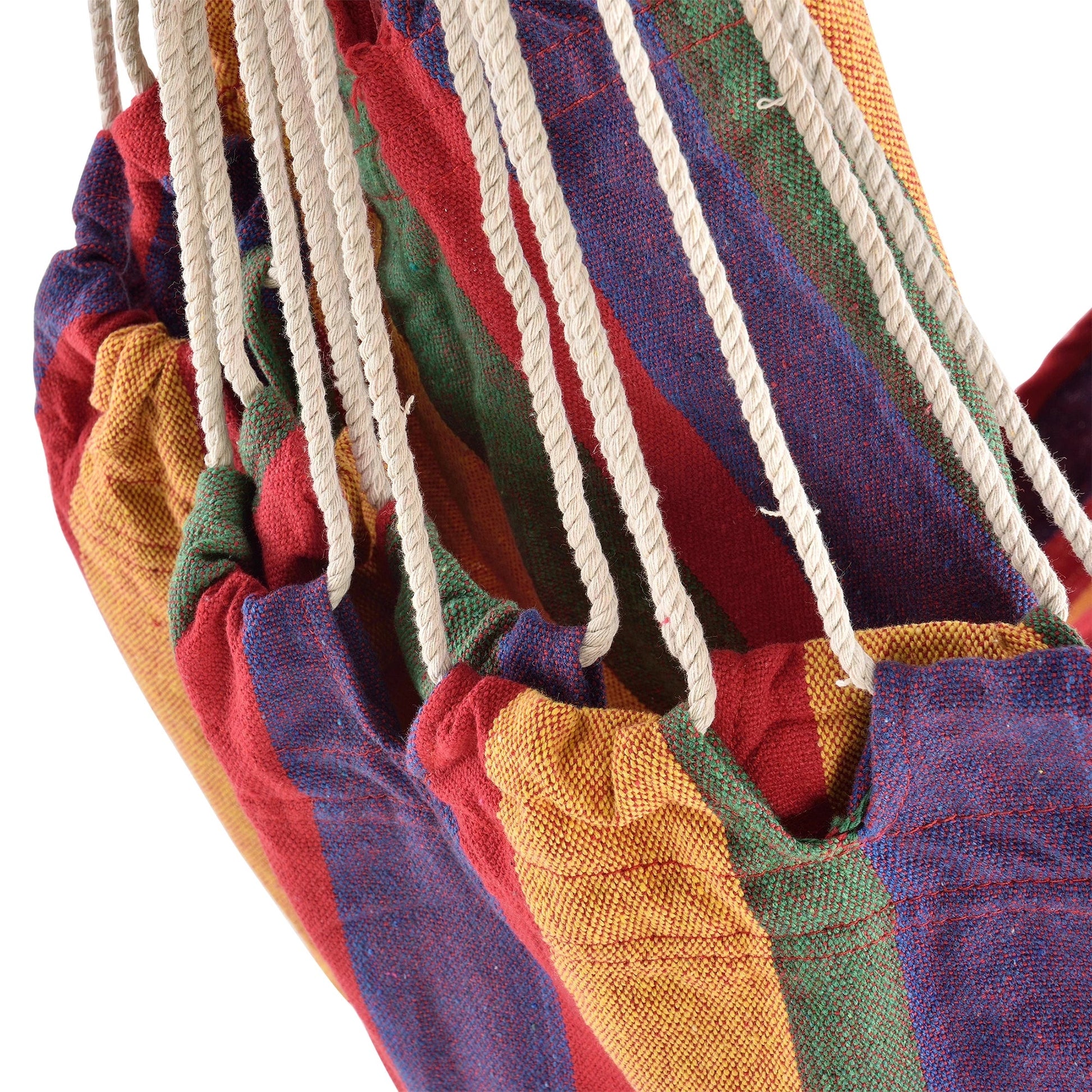 In And OutdoorMatch Katoenen Hangstoel Serino - 100x100 cm - Tot 130 kg - Meerkleurig Hangmat