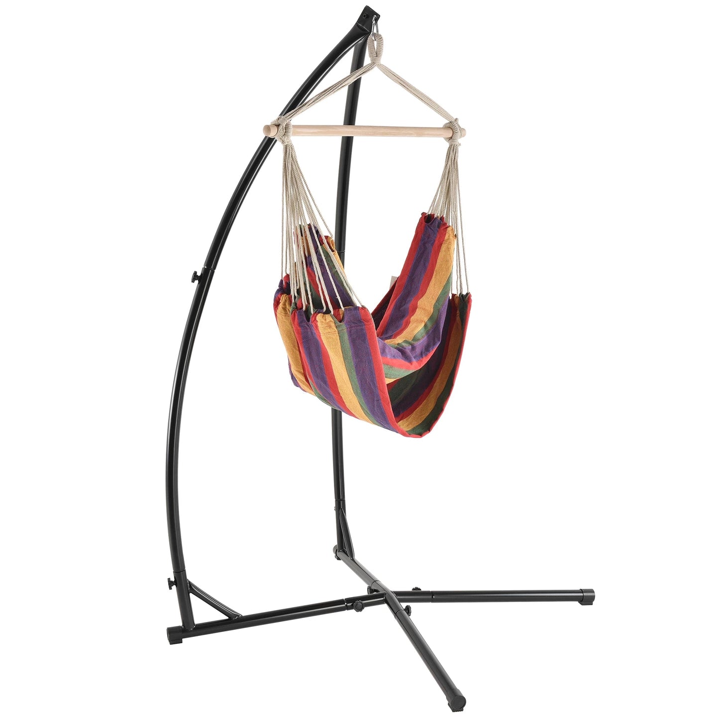 In And OutdoorMatch Katoenen Hangstoel Serino - 100x100 cm - Tot 130 kg - Meerkleurig Hangmat