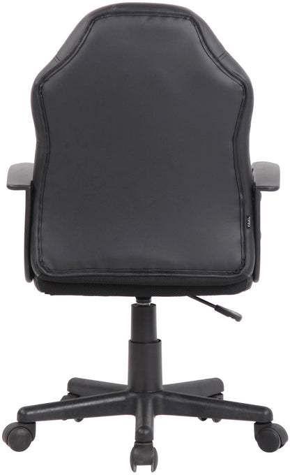 In And OutdoorMatch Kinderbureaustoel Regena - Zwart en Geel - Kunstleer - Hoogwaardige bekleding - Comfortabel gevoerd - Leuke uitstraling Bureaustoel