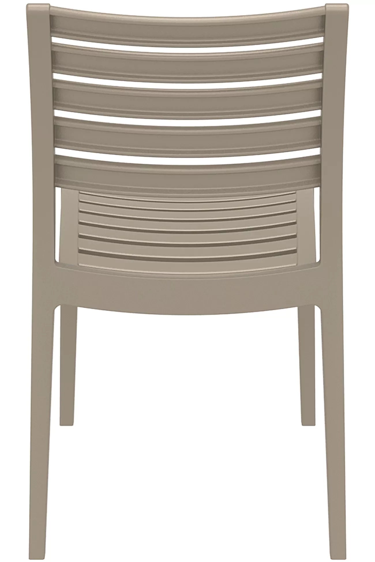 In And OutdoorMatch Klassieke stoel strepen Kavon - Met rugleuning - Woonkamer of beurs - Bruin - Zithoogte 45cm Eetkamerstoel