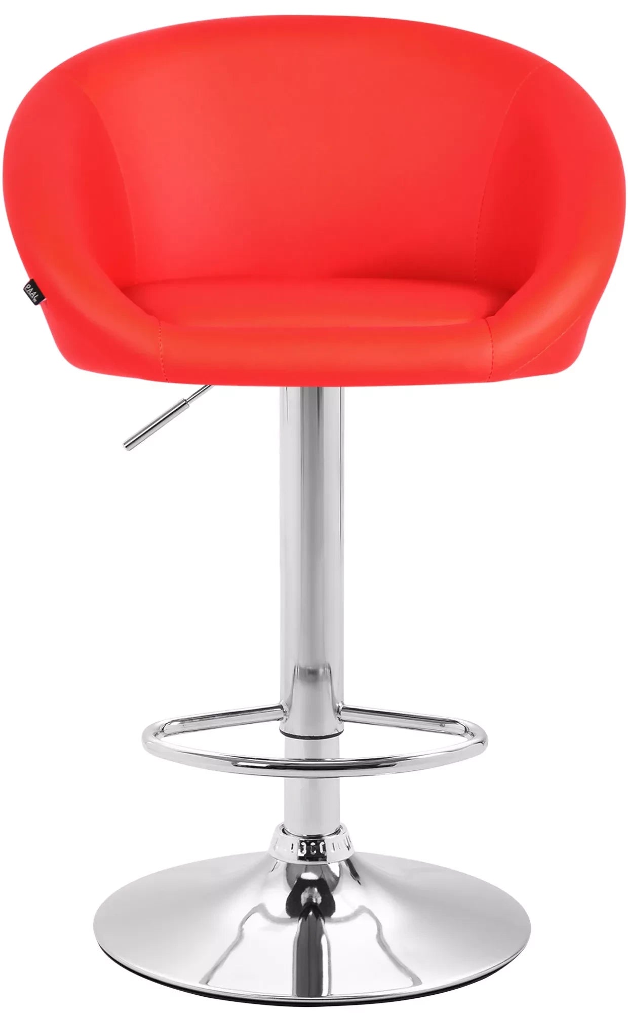 In And OutdoorMatch Luxe Barkruk Coty - Remarkable Red - Gestoffeerde Zitting - Voetensteun - Zithoogte 86-106 cm - Ergonomische barstoelen - In hoogte verstelbaar - Set van 1 - Met Rugleuning - Voor Keuken en Bar Barkrukken / hocker