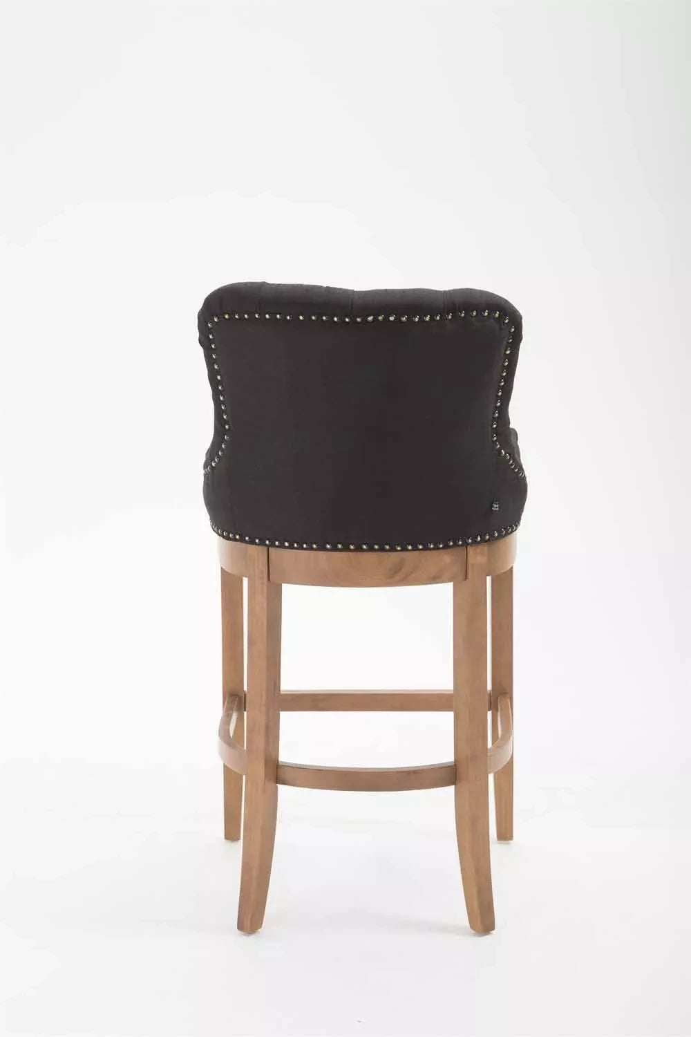 In And OutdoorMatch Luxe Barkruk Tristin - Bruin - Deluxe Antique Design - Ergonomische Barstoelen - Set van 1 - Met Rugleuning - Voetensteun - Voor Keuken en Bar - Gestoffeerde Zitting Eetkamerstoel