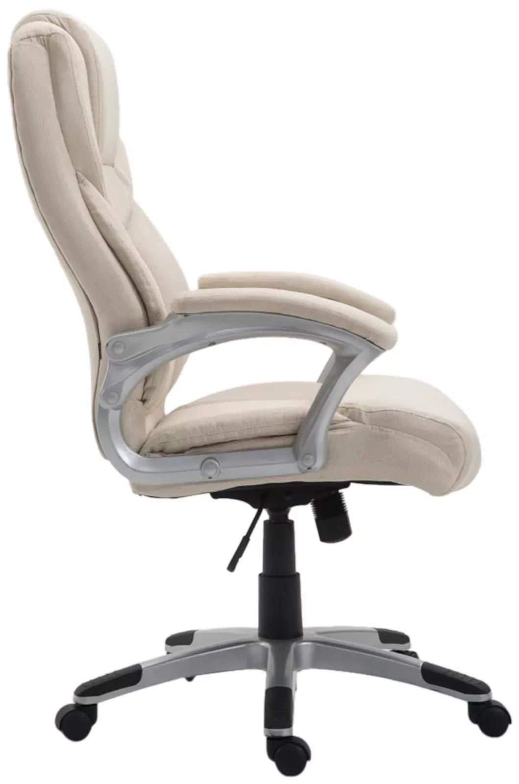 In And OutdoorMatch Luxe Bureaustoel Fabrizio Angelo - stof - Creme - Op wielen - Ergonomische bureaustoel - Voor volwassenen - In hoogte verstelbaar Bureaustoel