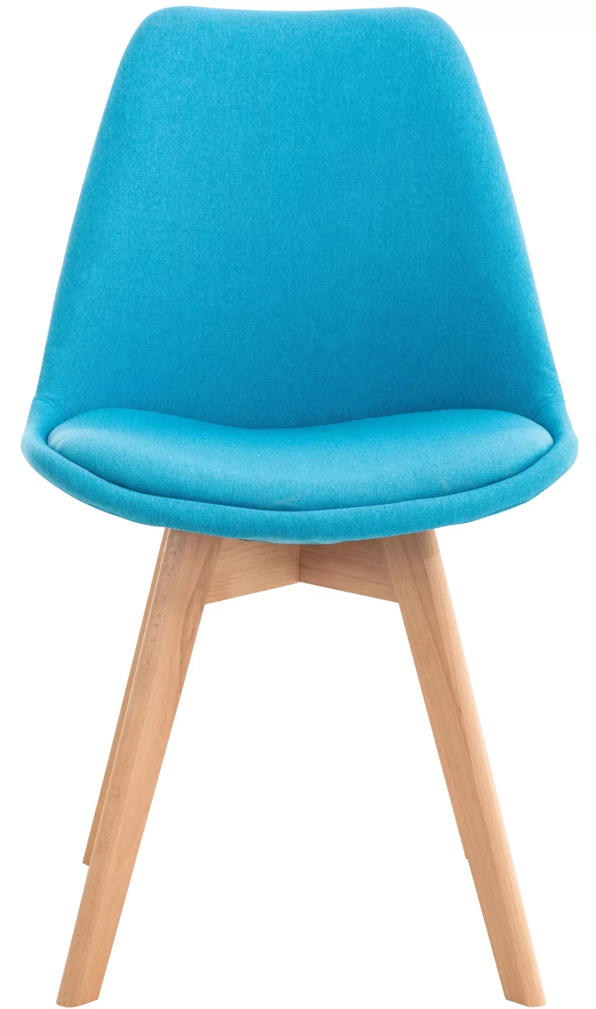 In And OutdoorMatch Luxe Stoel Isom - Blauw - Beukenhout - Modern Design - Rugleuning - Set van 4 - Voor Keuken en Bar - Gestoffeerde Zitting Eetkamerstoel