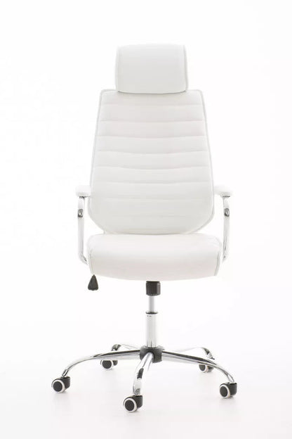 In And OutdoorMatch Luxe bureaustoel Tony - Wit - Op wielen - Kunstleer - Ergonomische bureaustoel - In hoogte verstelbaar - Voor volwassenen Bureaustoel