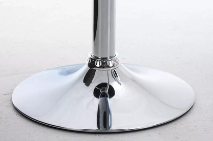 In And OutdoorMatch Moderne barkruk Amparo - Zonder rugleuning - Ergonomisch - Set van 1 - Barstoelen voor keuken of kantine - Vierkant - Polyester - Grijs/wit - In hoogte verstelbaar - Zithoogte 58-78cm Barkrukken / hocker