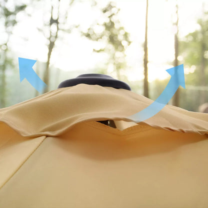 In And OutdoorMatch Parasol Alene - 300cm - Kantelbaar - Camping - Rond - Staand - UPF 50 - Terras, tuin of strand Sunshade