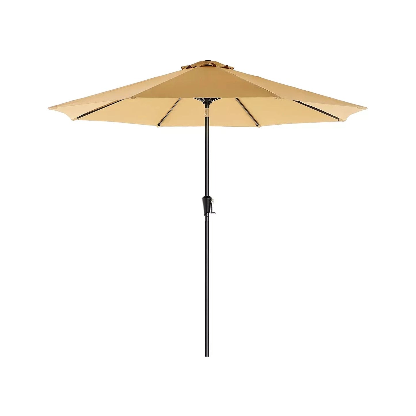 In And OutdoorMatch Parasol Bridget - 270 cm - Tuinparasol - Market Parasol - UV bescherming tot UPF 50+ - Patio Parasol - Zonwering - Knikarm - Met zwengel - Zonder standaard - Zand Sunshade