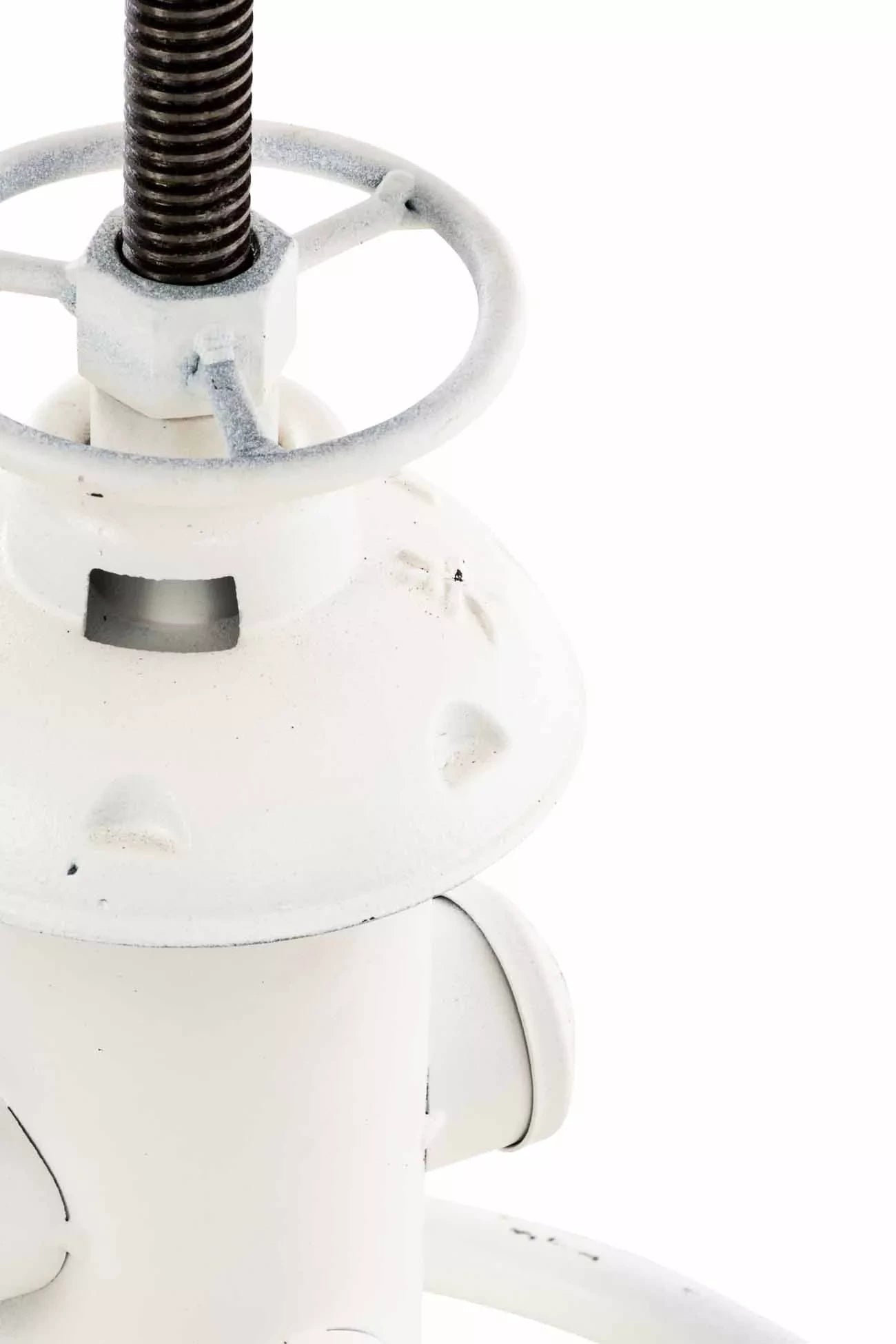 In And OutdoorMatch Rustieke Barkruk Emelie - Wit/Bruin - Hout - Industrieel Design - Voor Keuken en Bar - Houten Zitting Barkrukken / hocker