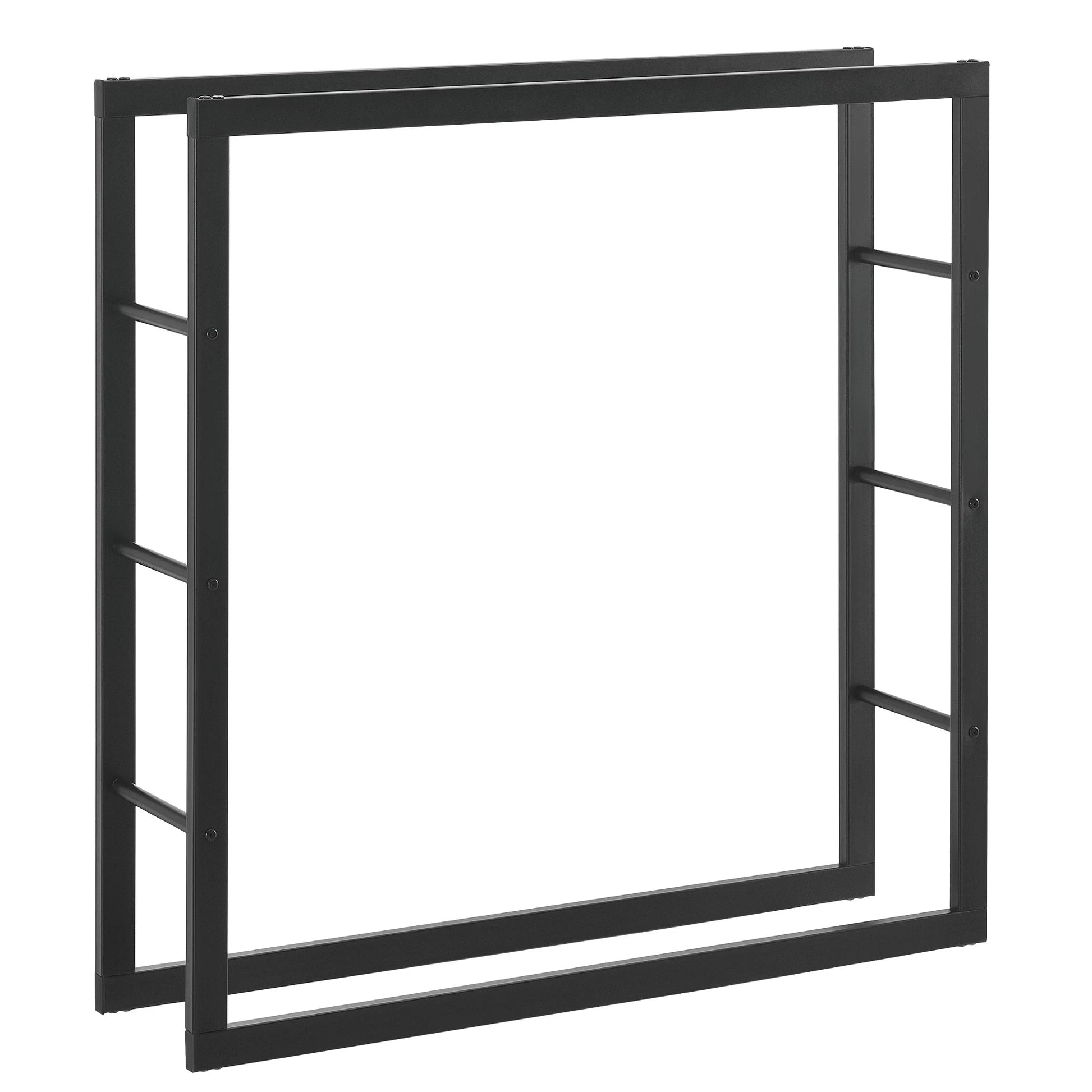 In And OutdoorMatch Stalen Brandhout Rek Christopher - Houtopslag - Zwart - Voor Ca. 0,25 m³ Hout Houtrek