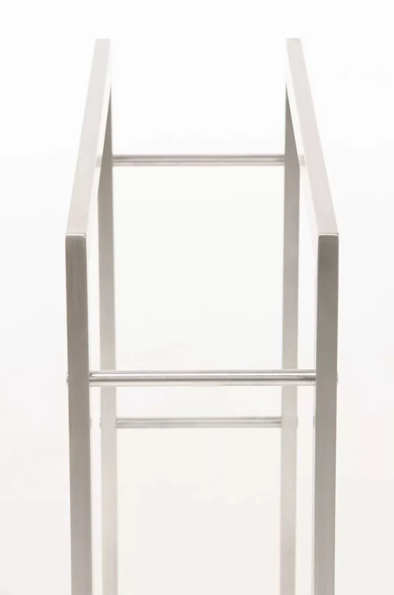 In And OutdoorMatch Stalen Brandhoutrek Emily - Chroom - Voor Binnen en Buiten - 25x80x100cm - Stalen Houtopslag Houtrek