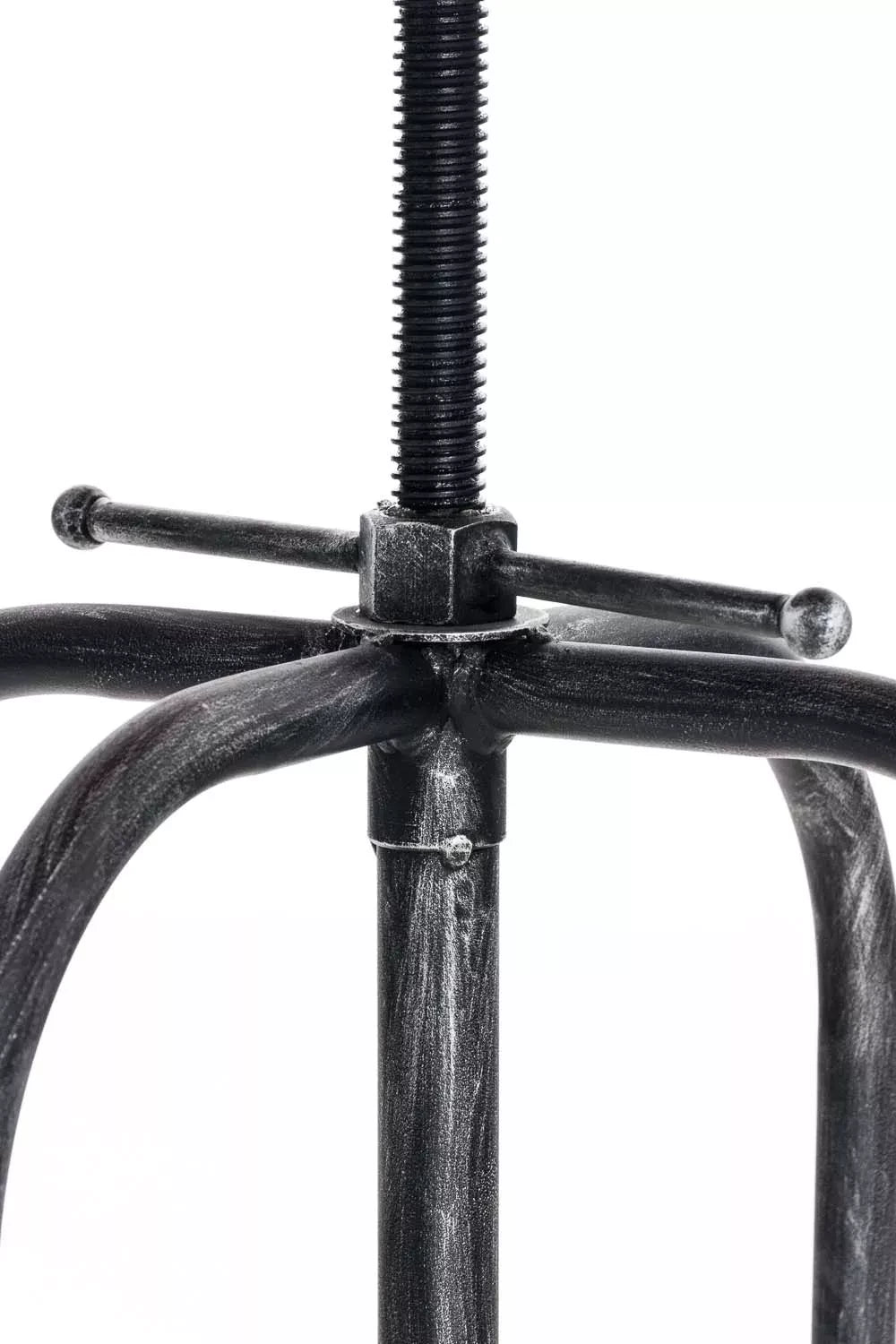 In And OutdoorMatch Statafel Izabella - Verstelbaar in hoogte - Rond - Bartafel voor Binnen & Buiten - Metaal - Feesttafel - Bruin - 60x60x70-90cm Bijzetttafel