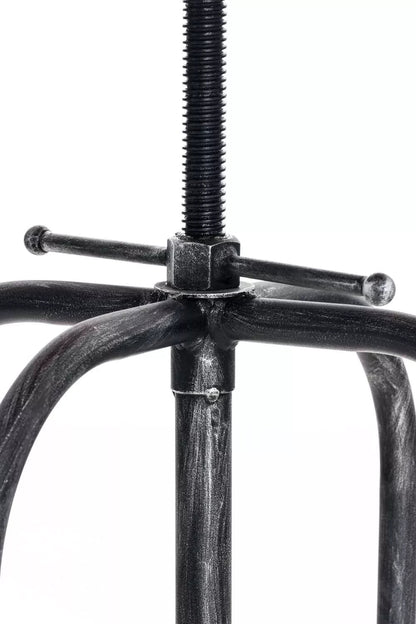 In And OutdoorMatch Statafel Izabella - Verstelbaar in hoogte - Rond - Bartafel voor Binnen & Buiten - Metaal - Feesttafel - Bruin - 60x60x70-90cm Bijzetttafel