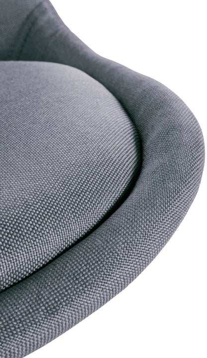 In And OutdoorMatch Stoel Aleid - Grijs en Hout - Stof - Comfortabele zit - Hoogwaardige bekleding - Stijlvolle stoel - Klassieke uitstraling Eetkamerstoel