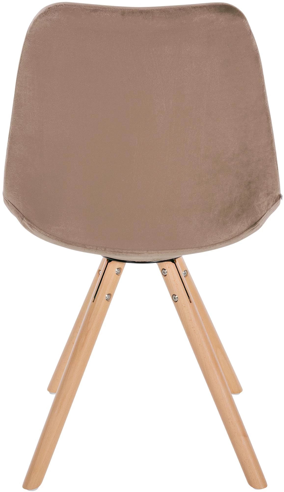 In And OutdoorMatch Stoel Gillian - Bruin en Hout - Fluweel - Comfortabele zit - Hoogwaardige bekleding - Stijlvolle stoel - Klassieke uitstraling Eetkamerstoel