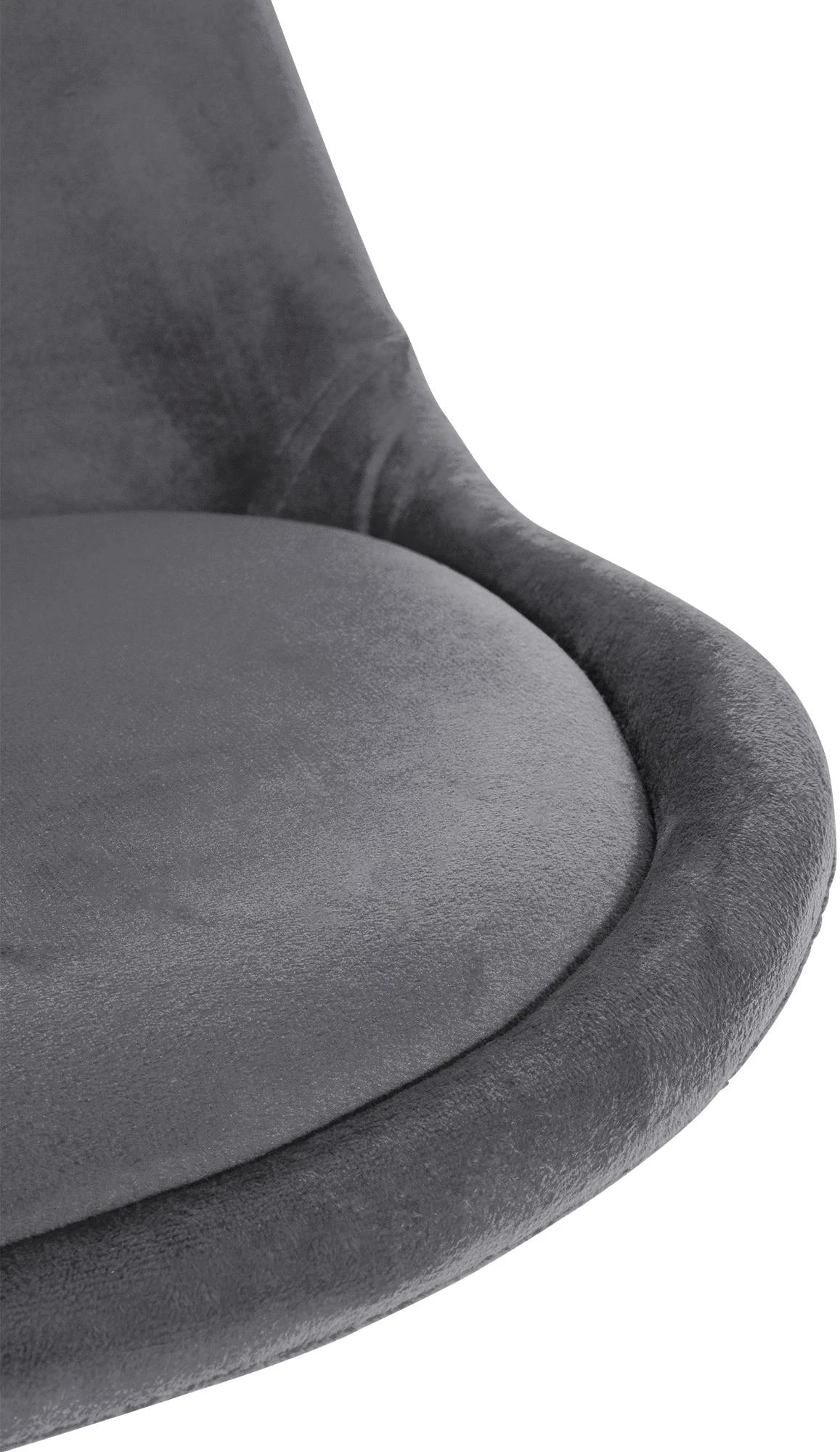 In And OutdoorMatch Stoel Hennie - Grijs - Fluweel - Comfortabele zit - Hoogwaardige bekleding - Stijlvolle stoel - Klassieke uitstraling Eetkamerstoel