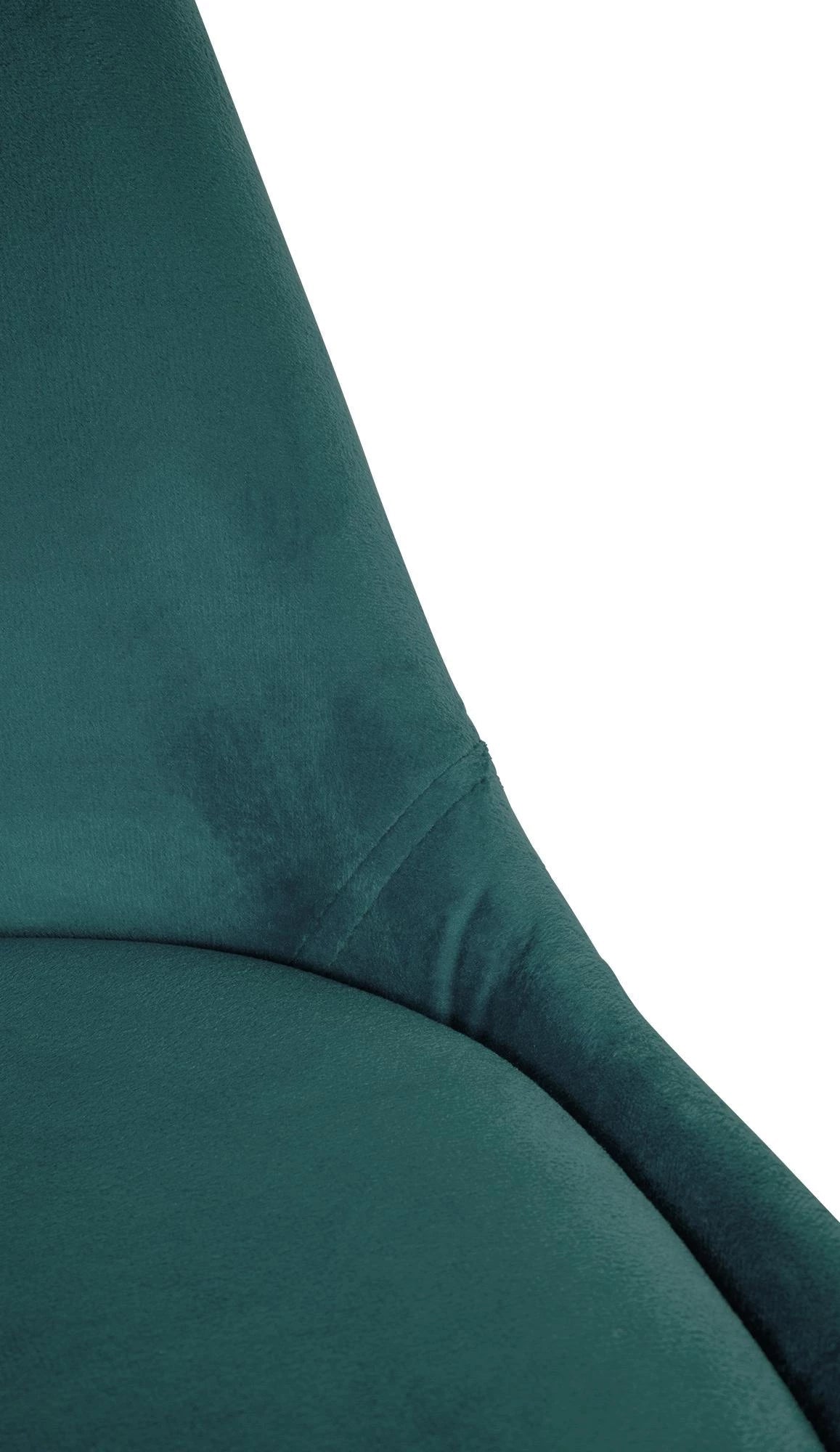 In And OutdoorMatch Stoel Jenny - Groen en Hout - Fluweel - Comfortabele zit - Hoogwaardige bekleding - Stijlvolle stoel - Klassieke uitstraling Eetkamerstoel