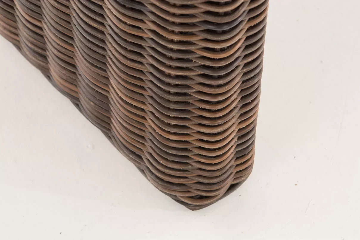 In And OutdoorMatch Tuintafel Cyrus - Glastafel rotan wicker - Tuinmeubelen - Eettafel - Buitentafel - Salontafel - 138cm Garden Table