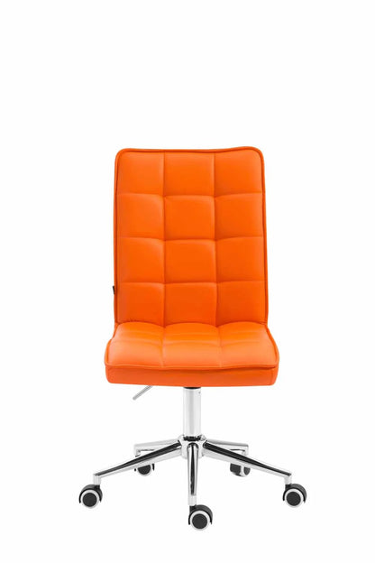 In And OutdoorMatch Werkkruk Lyssa - Oranje - Kunstleer - Hoogwaardige bekleding - Comfortabel gevoerd - Luxe uitstraling Bureaustoel