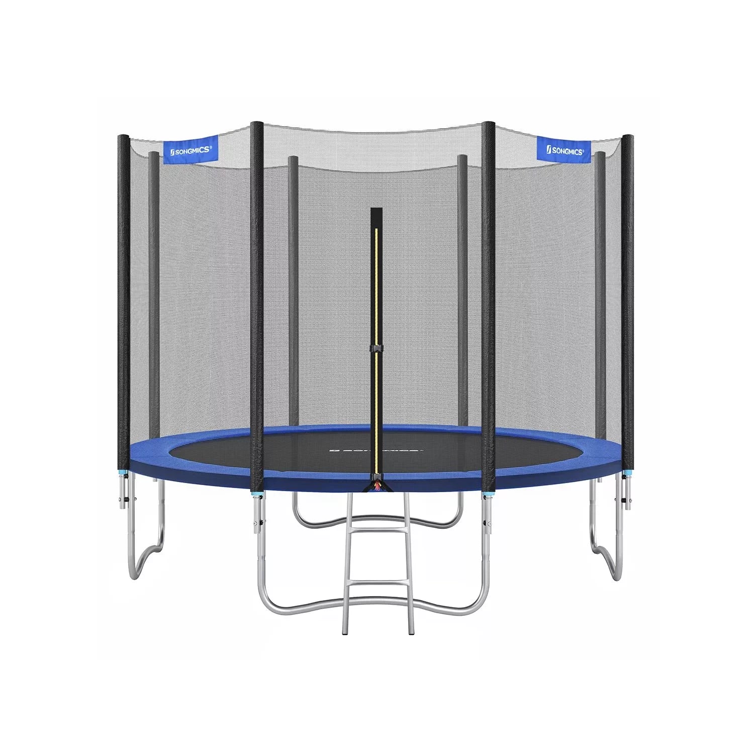 In And OutdoorMatch trampoline met veiligheidsnet Myron - tuintrampoline - 305 cm - ronde trampoline - met veiligheidsnet - met ladder - Zwart Blauw Trampoline