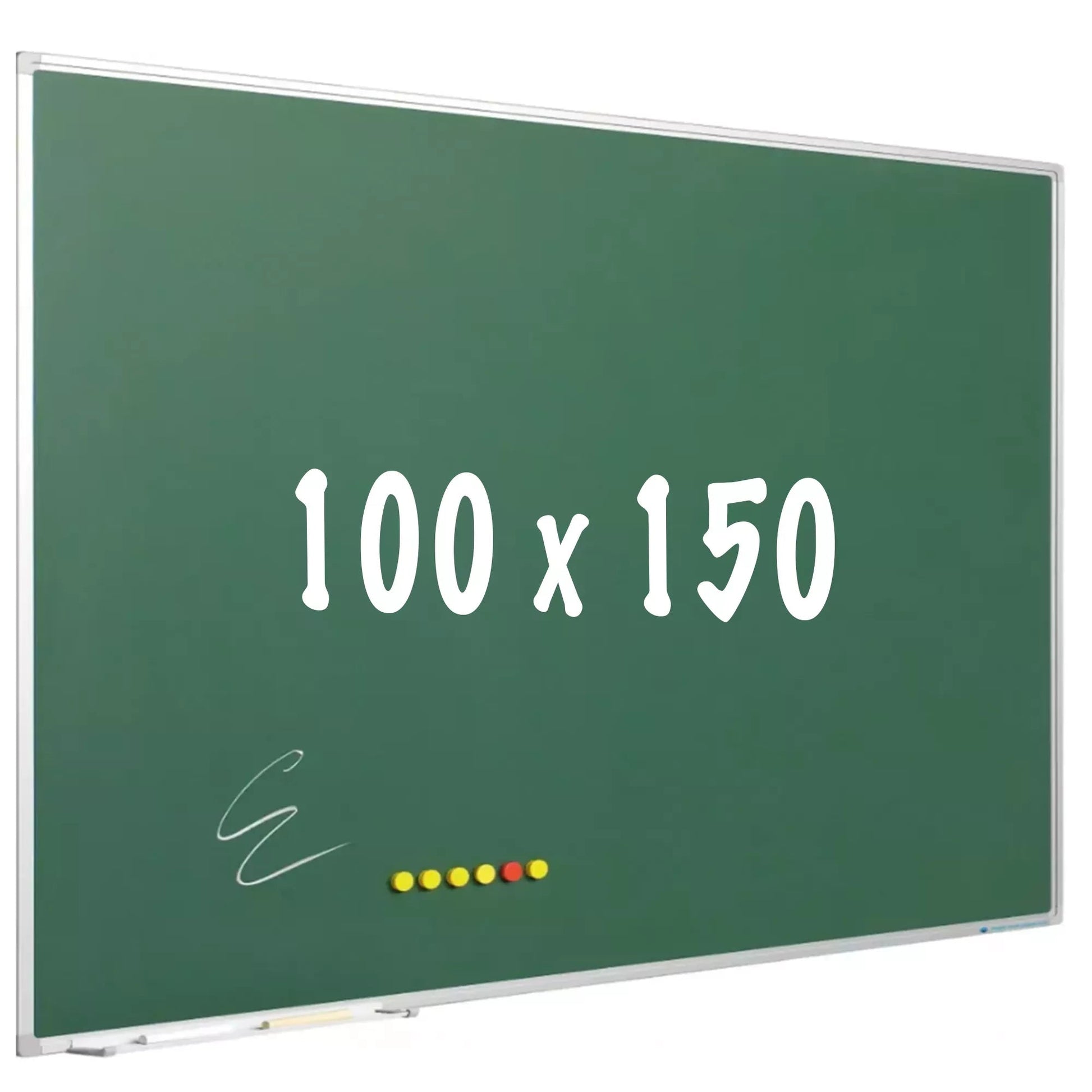 Krijtbord PRO Barnett - Magnetisch - Schoolbord - Eenvoudige montage - Emaille staal - Groen - 100x150cm Krijtborden