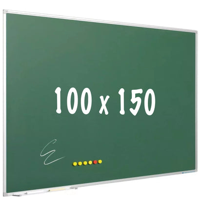 Krijtbord PRO Barnett - Magnetisch - Schoolbord - Eenvoudige montage - Emaille staal - Groen - 100x150cm Krijtborden