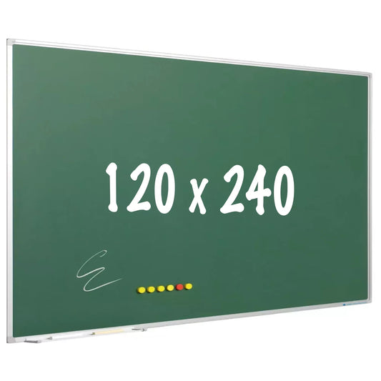 Krijtbord PRO Barney - Magnetisch - Schoolbord - Eenvoudige montage - Emaille staal - Groen - 120x240cm Krijtborden