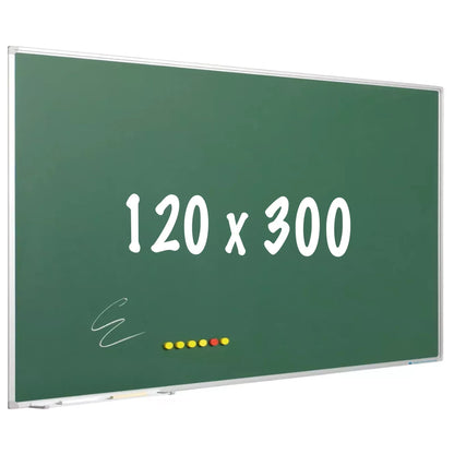 Krijtbord PRO Bullock - Magnetisch - Schoolbord - Eenvoudige montage - Emaille staal - Groen - 120x300cm Krijtborden