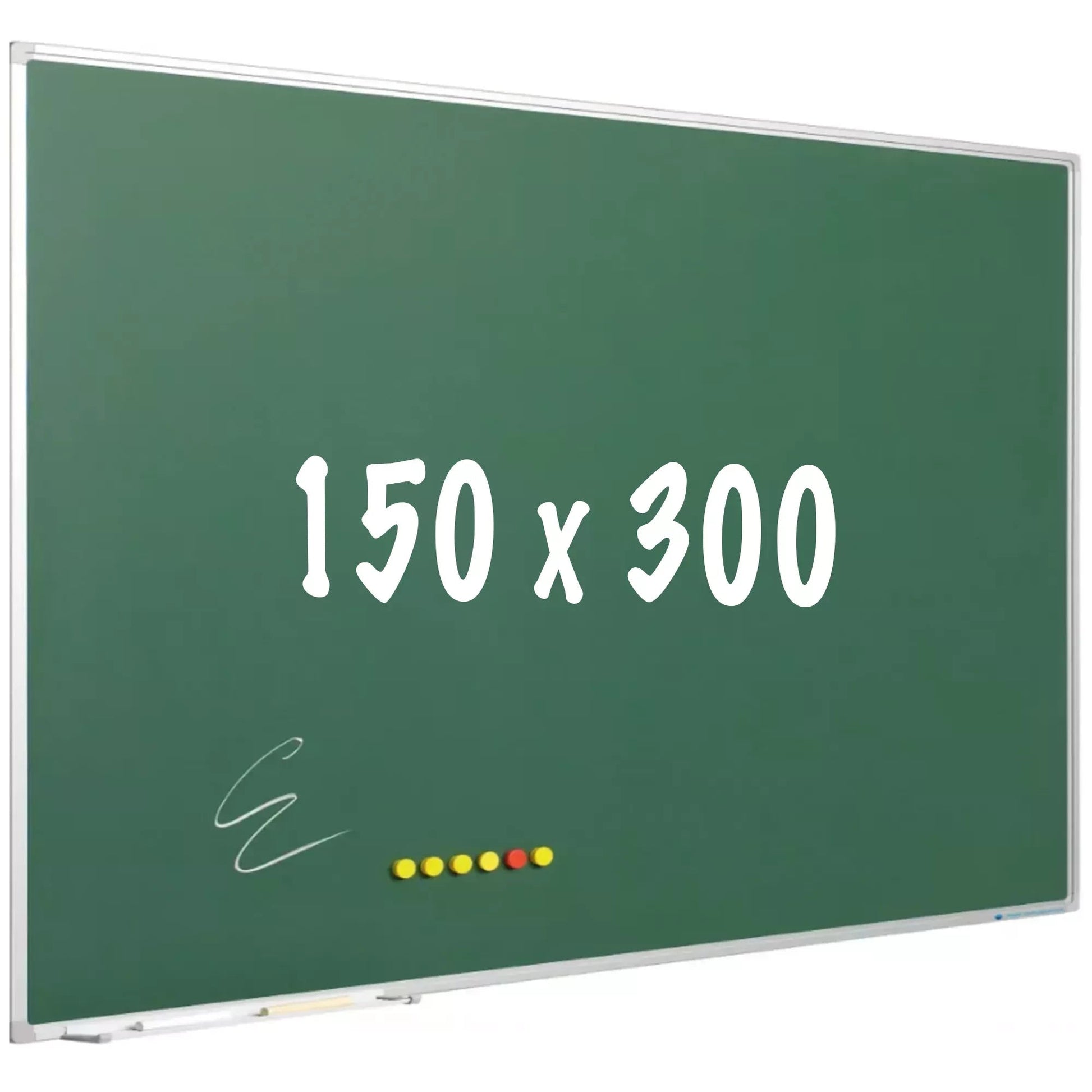 Krijtbord PRO Claud - Magnetisch - Schoolbord - Eenvoudige montage - Emaille staal - Groen - 150x300cm Krijtborden