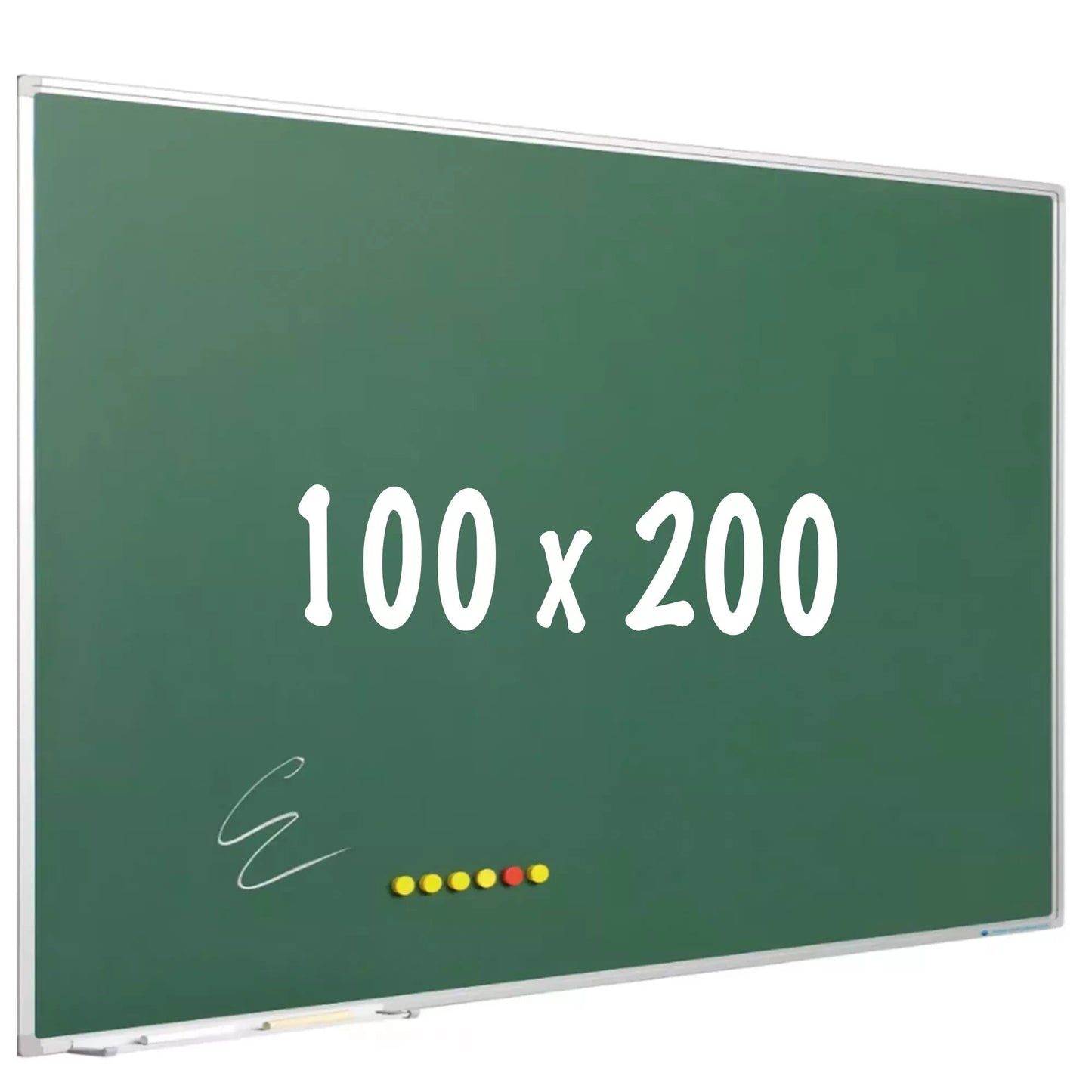 Krijtbord PRO Ellison - Magnetisch - Schoolbord - Eenvoudige montage - Emaille staal - Groen - 100x200cm Krijtborden