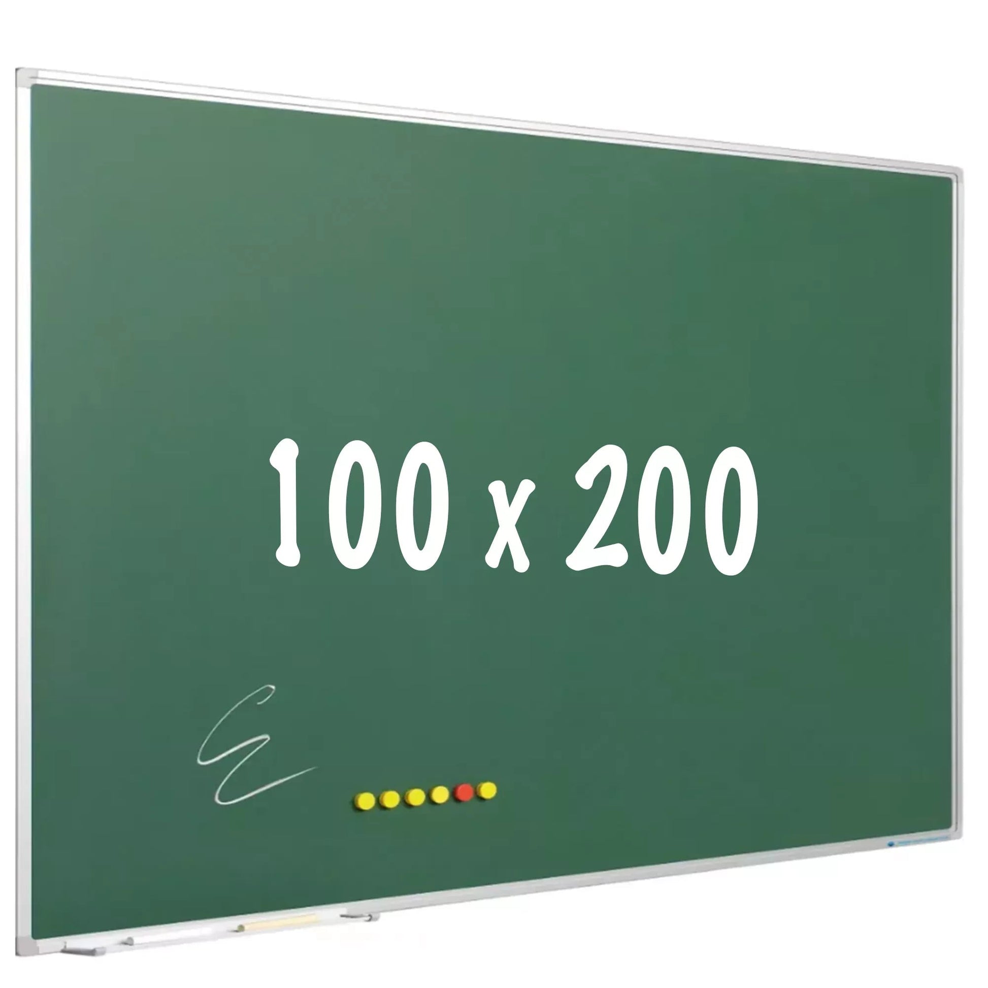 Krijtbord PRO Ellison - Magnetisch - Schoolbord - Eenvoudige montage - Emaille staal - Groen - 100x200cm Krijtborden