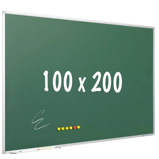 Krijtbord PRO Ellison - Magnetisch - Schoolbord - Eenvoudige montage - Emaille staal - Groen - 100x200cm Krijtborden